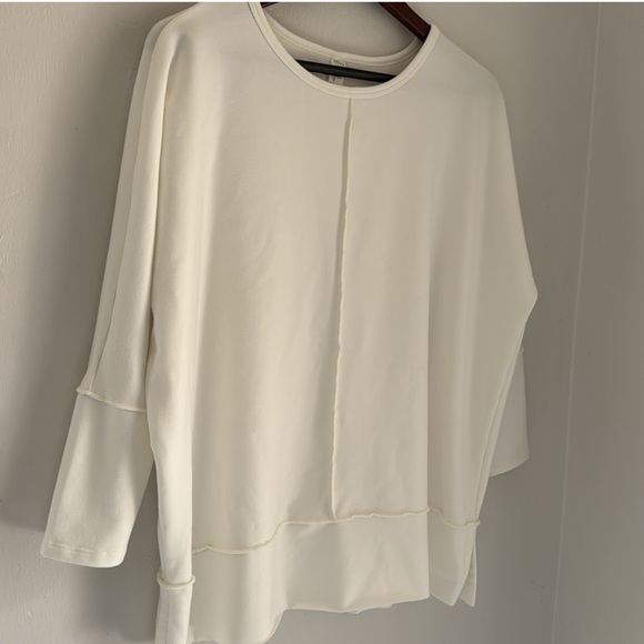 SPANX POWDER SWEATSHIRT Womens Small White Cozy Soft. B8 - Picture 5 of 8